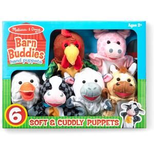Melissa & Doug Barn Buddies Hand Puppets, Set of 6 NWT